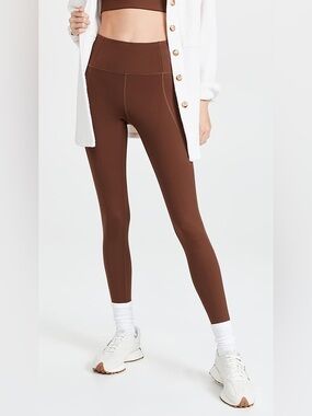 Girlfriend Collective Brown High Rise Leggings 7/8 Length S